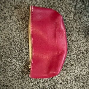 Elegant magenta Leather Clutch